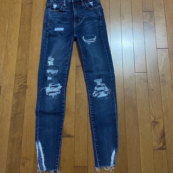 American Eagle Outfitters Denim - DOUBLE zero tight jeans with rips American Eagle
